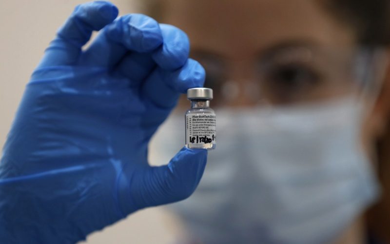 In this Tuesday, Dec. 8, 2020 file photo, a nurse holds a phial of the Pfizer-BioNTech COVID-19 vaccine at Guy's Hospital in London. U.K. Ugur Sahin, CEO of Biontech says the German pharmaceutical company is confident that the Pfizer-BioNTech COVID-19 vaccine works against the UK variant of the virus, but further studies are need to be completely sure. Photo: Frank Augstein, Pool/AP File Photo