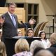 U.S. Sen. Joe Manchin, D-W.Va., speaks at a commencement ceremony for nursing students from West Virginia Junior College on April 20, 2018, at Chestnut Ridge Church, in Morgantown. Photo: Jesse Wright/100 Days in Appalachia